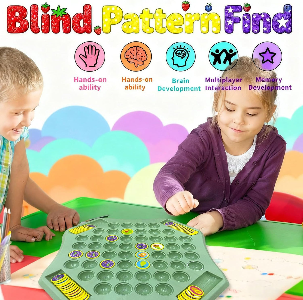 Animal Memory Chess Game Montessori Matching Puzzle Board Game