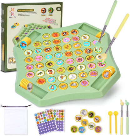 Animal Memory Chess Game Montessori Matching Puzzle Board Game
